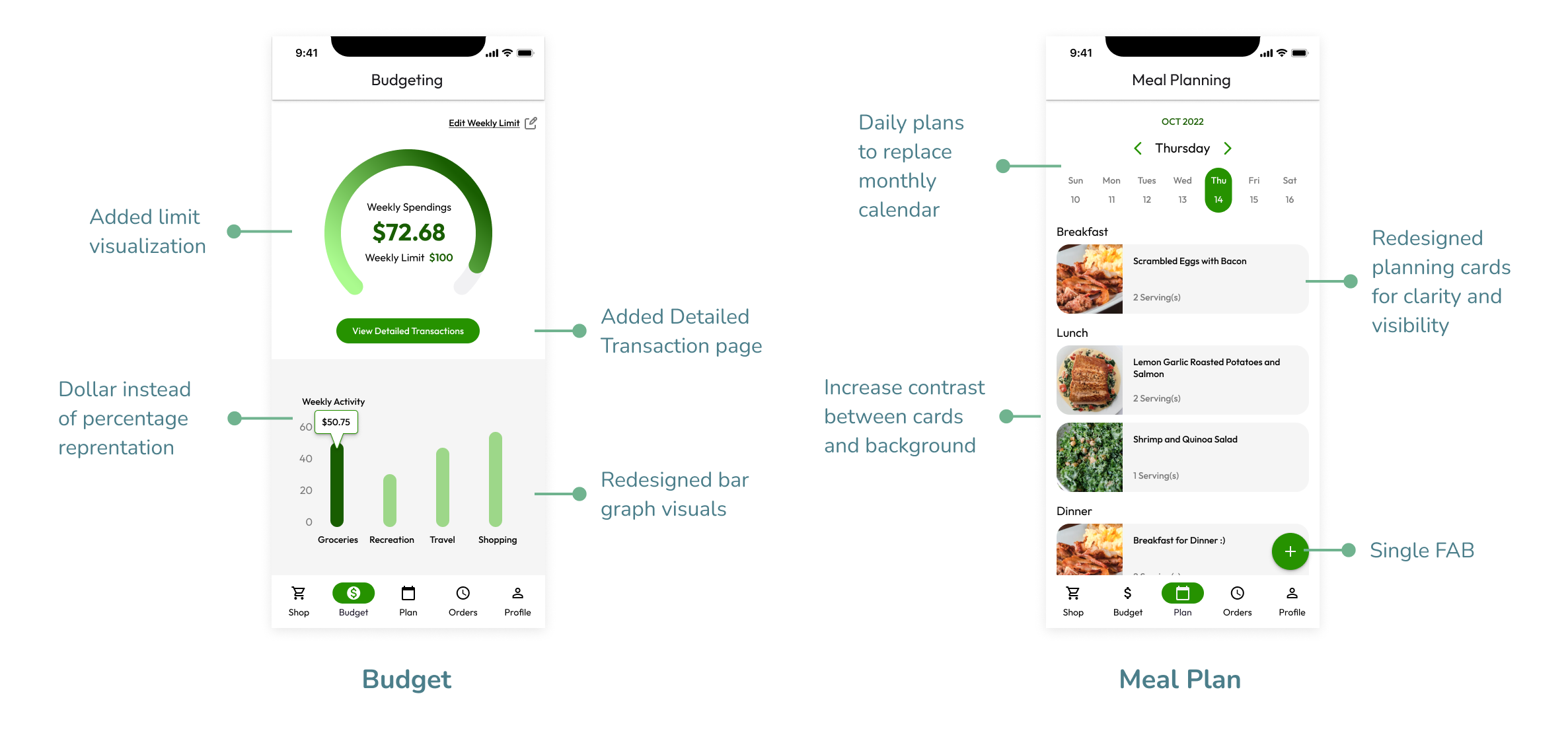 More Rounds of Interations Wireframes